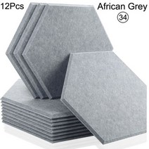 방음벽 방음 스펀지 차음제 흡음제 녹음실 벽간소음 방음공사 작업실 방음판, Large Hexagon, 34--African Grey, 0.9cm High Density