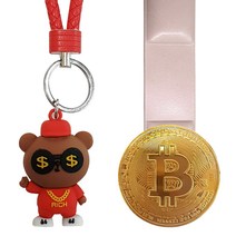 쇼미더머니 골프퍼터키퍼+비트코인볼마커 양면자석클립 골프용품 선물세트, 쇼미레드