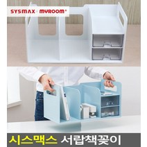 시스맥스 서랍책꽂이 미니책꽂이칸막이중형 아크릴전면책장 책상정리 초등학생방꾸미기 중학생방꾸미기, 색상, 민트