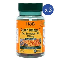 홀랜드앤바렛 씨벅톤 오일 캡슐 60정 Holland & Barrett Sea Buckthorn Oil, 3개