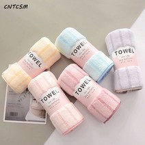 CNTCSM 공장 코랄 수건 1장 두꺼운 흡수 줄무늬 세면대 5개입 선물용 타월, 오렌지색, 35*75