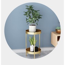 북유럽 인테리어 골드 철제 2단 화분 받침대 중형, 2단중형(50cm)