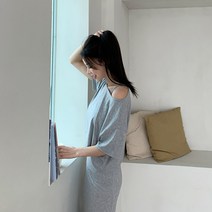 [시크블랙]조리프 크롭 반팔 나시 원피스 세트 캐주얼룩 꾸안꾸 이지룩 홈웨어 마실룩 원마일웨어 코튼원피스