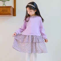 아이러브제이 [아이러브제이] 리스 맨투맨 쉬폰 원피스 JTFOP20