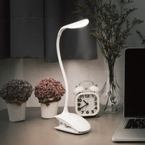 와이앤케이몰 스마트 LED스탠드 클립 집게형 학습용 3단밝기조절스탠드 LTL2 스탠드, 화이트