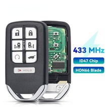 자동차키 차량용스마트키Dandkey 2/3/4/5/6/7BNT 혼다 어코드 Piot CR-V Civic 2016 - 2020 433MHz ID47 칩, 09 Model 9 SKU
