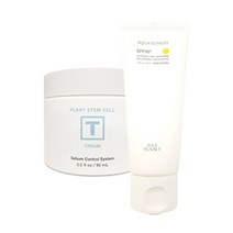 에스엔 SN 티크림 + 아쿠아썬젤 선케어 선크림, 단품없음