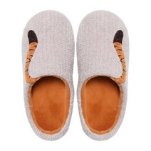 Winter House Slippers Cute Tiger Tail Cartoon Embroidery Ladies Fluffy Slides Warm [C00103292]