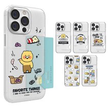 카카오프렌즈 춘식이 카툰 그래픽 반투명 슬림카드 퓨대폰 케이스