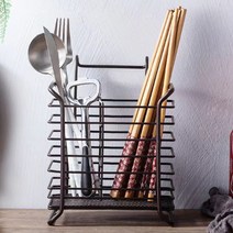 도도미아 조리도구 수저 정리함 물빠짐 수저통 걸이형, 진브라운