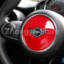 미니쿠퍼 악세사리 차량 호환가능 재부 자동차 스티어링 휠 중앙 장식 커버 미니 원 쿠퍼 S 클럽맨 F54 F55 F56 F57 F60 컨트리맨 인테리어 액세서리, Red