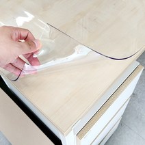 식탁매트 투명 유리대용 데스크 책상 매트, 두께2mm 60cm × 100cm