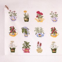 Fabric Cotton 면원단 커트지 화분그림 허브화분