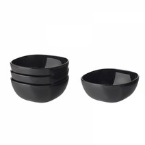 이케아 바키그 그릇 블랙 14cm 4개 704.390.16, Bowl