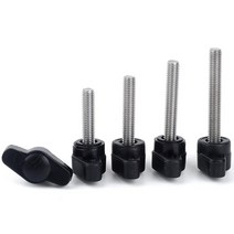 M5 손잡이 볼트 스테인리스 스틸 플라스틱 27mm 36mm 헤드 돌리기 쉬운 나비 나사, M5 (헤드 27mm), 25mm(4개), 1개