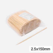 [KO] 일회용 캠핑 분식 닭꼬치 대나무 꼬지 2.5mm x 15cm 1박스 30000개, [KO] 대나무꼬지 15cm 1박스 30봉