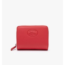 LACOSTE Small square zipped Croco Crew wallet in grained leather NF3805NL FIREMAN J12