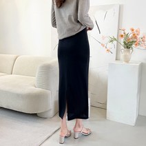세이스타일 아멜기모 뒷트임 H라인 스커트