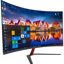 32인치 곡선 휘어진 모니터 LCD 게이밍 게임 데스크탑, 분위기 있는 블랙 24인치 곡면 165HZ