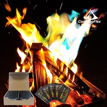(캠핑플렉스) 마법불꽃 10g/15g/25g/30g 100개/50개 한박스 감성 캠핑 불멍 오로라 매직파이어 레인보우 불꽃 참나무장작 마법가루, 03. 마법불꽃 25g 50개