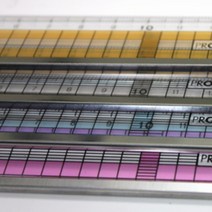 사무실 안전자 눈금투명 방안자 커팅 스틸 철자 15CM, 그레이