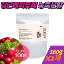 [휘게바이에이치]링곤베리퓨레 분말 첨가물 없는 100% 원물 월귤나무 열매, 1개