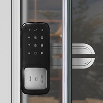 혜강 솔리티 SG-30 IOT도어락 번호키 카드키 유리문도어락전용 강화유리, 자가설치, 블루투스모듈(근거리), 양문(걸쇠추가)