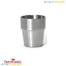 [airistore] 퀸센스 컵 2중 물컵 이중스텐물컵 대형 1P, 본상품선택, 1