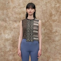 어널로이드 믹스드 니트 베스트 블랙