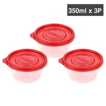 락앤락 뉴이지락 밀폐용기 350ml 3P 원형 눈금 즉석밥 _ 212098EA, 본상품선택