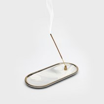 라임데일리 대리석 마블 골드라인 인센스 홀더, 그레이