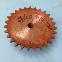 127 체인기어 스프라켓 체인40번 27t 축경14, 1개