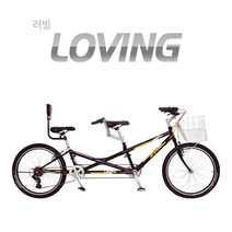 [뮤트자전거] 러빙 24인치 21단 2인승 자전거 2020, 블랙 95조립  2022년