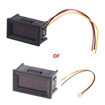 DC 0-99.99V (100V) 4 자리 0.36 인치 디지털 전압 3 와이어 전압 패널 m, 검은색, 다른