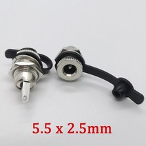 앙카DC099 022 전원 소켓 나사 너트 패널 커넥터 5 개/5 쌍 9mm/14mm 수 DC 플러그 단자 5.5mm x 2.1mm 2., 12 2.5mm Waterproof Cap