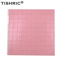 TISHRIC-빨간색 열 패드 1mm/0.5mm/1mm/2mm 방열판 접착제 PC 팬 쿨러 전도성 실리콘 GPU CPU, 01 0.5mm cut
