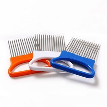 야채 과일 쇠고기 양파 슬라이서 커팅 홀더 슬라이스 커터 스테인레스 스틸 고기 바늘 무작위 색상 1 개, 하나, 색깔1