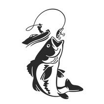 낚시동호회 자동차스티커 보트 낚시 스티커 월척 화이트, 단품, 단품