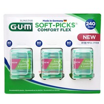 GUM 검 일회용 치간 치실 칫솔 치아 80개 X 3팩, 80개입, 3개