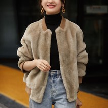 스타일아유 고급스런 도톰 밍크 인조퍼 따뜻한 박시핏 집업 자켓 점퍼 겨울 아우터 캐주얼