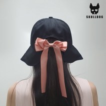 스컬독 골프 리본핀 긴꼬리 롱 리본 헤어핀 4컬러, 골프리본핀 핑크