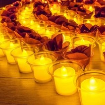 파티마트 프로포즈 용품LED티라이트 촛불, 10개, LED티라이트 황색