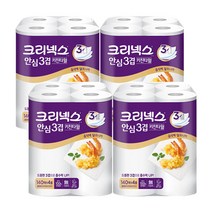 크리넥스 프리미엄 안심 3겹 천연펄프 키친타올 140매, 4롤, 4개