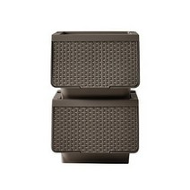 한샘(생활) 한샘 전면오픈 리빙박스 라탄패턴 다크브라운, 선택완료, 단품없음