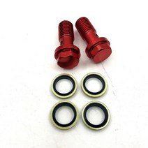 유압 클러치 및 브레이크 오일 호스 연료 쿨러 커넥터 끝용 알루미늄 M10 볼트 재 장착, Red 2