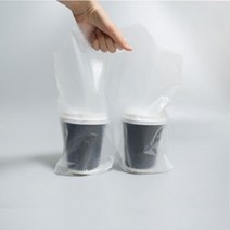 커피비닐캐리어 1구 2구 커피포장봉투 고급형, 커피봉투 2구200장, 1개, 1개