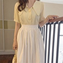 코지일이삼 코지23 여자 여름 세련된 여친룩 카밀 카라 퍼프 블라우스 (7292482)