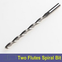 HUHAO 3.175 SHK 카바이드 CNC 라우터 비트 두 개의 플루트 나선형 엔드 밀 더블 밀링 커터 PVC, 01 2LX3 0803