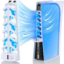 BEBONCOOL PS5 플스5 본체 통풍 쿨러 LED 쿨링 발열방지 스탠드 콘솔/디지털에디션 공용 거치대 흰색, X235, 1개