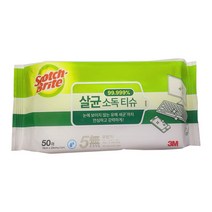 3M 살균소독 청소 티슈 50매, 16팩